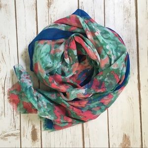 NWT Talbots Scarf Lightweight Multicolor Floral
